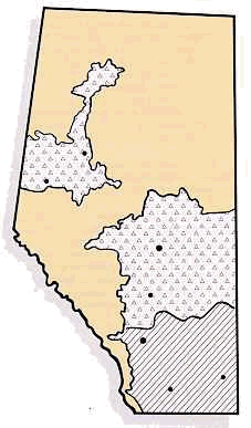 Shelterbelt Zone Map for Alberta 